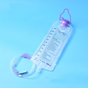 Medicinska vrečka za hranjenje za enkratno uporabo Bolnišnica 1000 ml 1200 ml črpanje z uporabo in gravitacijo