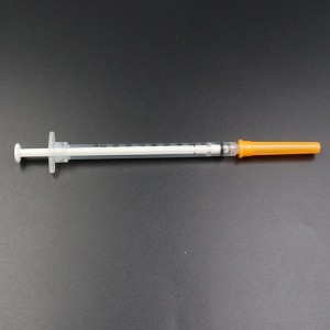 Lékařská jednorázová autodestruktivní bezpečnostní inzulínová stříkačka 0,3/0,5/1 ml pro diabetes