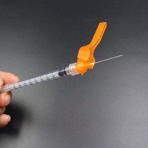 3 Parts Luer Lock Medical Disposable Syringe yokhala ndi chitetezo singano