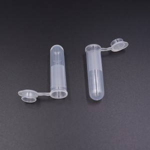 consumibles de laboratorio tubo de microcentrífuga química transparente con tapa prensa