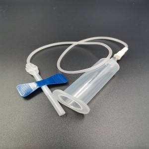 Conjunto de extracción de sangre con bloqueo de seguridad de aguja de extracción de sangre de seguridad desechable médico para un solo uso