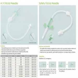 15G 16G 17G Disposable Sterile Dialysis AV Fistula Needle