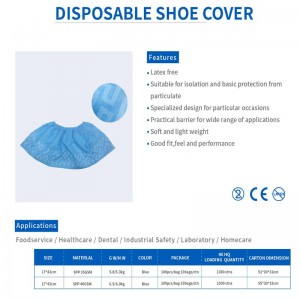 Precio de fábrica de China Desbotables antideslizantes plástico e tecido non tecido Funda duradeira para zapatos
