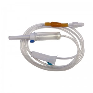 Regulador de fluxo de tubo Burette IV Wing Spike com conjunto de infusão pediátrica descartável médica Luer Lock