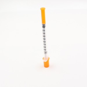 CE/FDA тарабынан бекитилген бир жолу колдонулуучу инсулин шприцтери