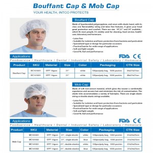 Bouffant Nonwoven PP Cap Shower Bathing Hotel Cap Round Cap Head Hair Cap Nurse Doctor Cap Medical Surgical Cap