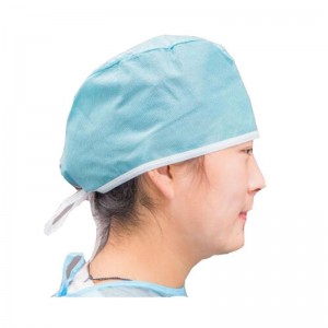 Кепка из нетканого материала с начесом, полипропиленовая шапочка для душа, кепка для купания, круглая кепка для волос, кепка для медсестры, врача, медицинская хирургическая кепка