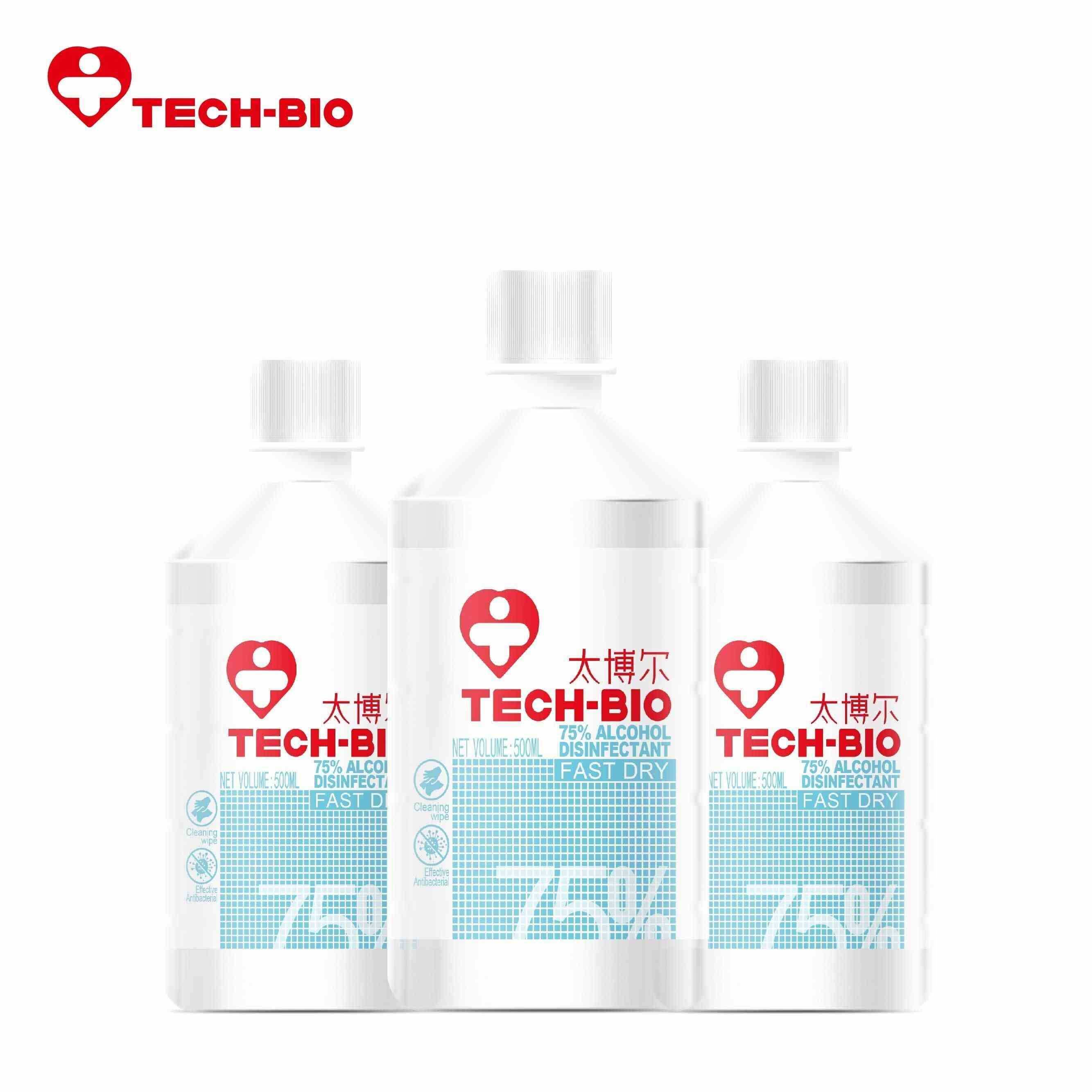 Factory source Non Toxic Disinfectant Spray - 500ml 75% Alcohol Disinfectant TECH-BIO – Zhongrong