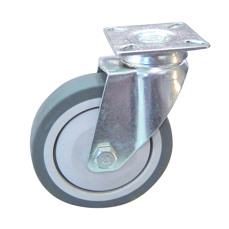 Wholesale Desk Chair Casters Supplier –  Swivel TPR Castor with Plate – Techin