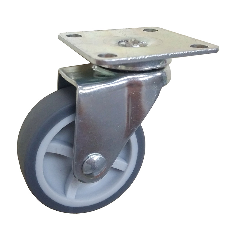 Buy Ball Bearing Casters Products –  Swivel TPR Small Furniture Castor with Plate – Techin