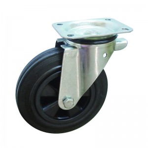 Wholesale Adjustable Height Castor Wheels Factories –  Swivel Garbage Bin Castor Plastic Rim – Techin