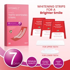 IVISMILE New Arrive 6% HP With Private Label Professional Whitening Teeth Strips
