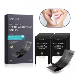 Dental recomienda logotipo personalizado sin sensibilidad, tiras blanqueadoras de dientes Pap