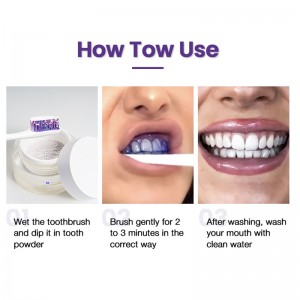 Professional Teeth Cleaning Effective V34 Purple Teeth Whitening Powder Probiotic 7 Days color corrector Powder