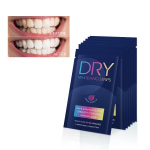 Safely Dental Wholesale Bright White Remove Stains 6%HP Teeth Whitening Dry Strips With Private Label