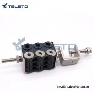 Cable clamp for fiber optical cable(FO) 4-7mm and power cable(DC) 10-12.5mm