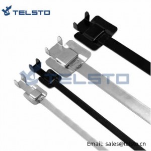 PVC Coated stainless Steel self-locking Cable Ties ball lock type