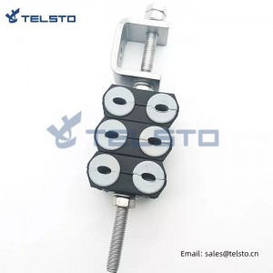 Feeder clamp for 4-7 mm fiber cable