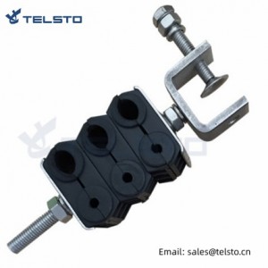 Feeder clamps for power cable 9-13mm, fiber cable 4-7mm