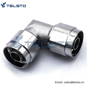 RF Coaxial N male to N male right angle adaptor for telecommunication