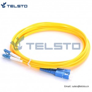 LC to lc sm duplex connector 9-125 fiber optic jumper cable