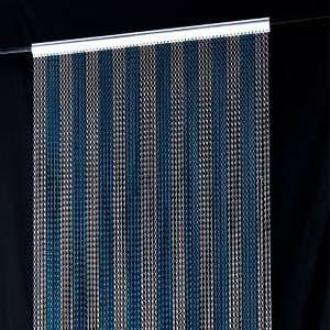 Aluminium Chain Curtain Door Windows Metal Screen Fly Insect Blinds Pest Control 90*210cm