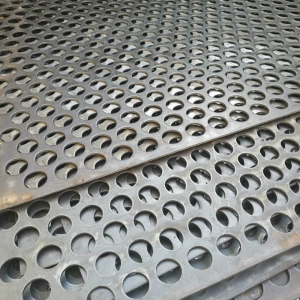 China wholesale Stainless Steel Cable Woven Mesh Facade -  stainless steel/ alumimun/ galvanized sheet punching plate metal mesh with round hole for craft or interior material – Gepair