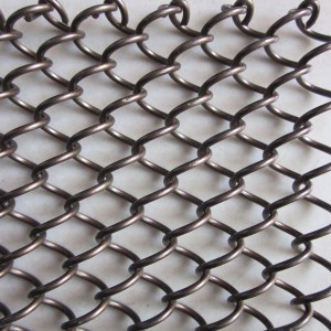 Factory Directly supply China Golden Decorative Metal Coil Drapery / Chain Link Wire Mesh Curtain