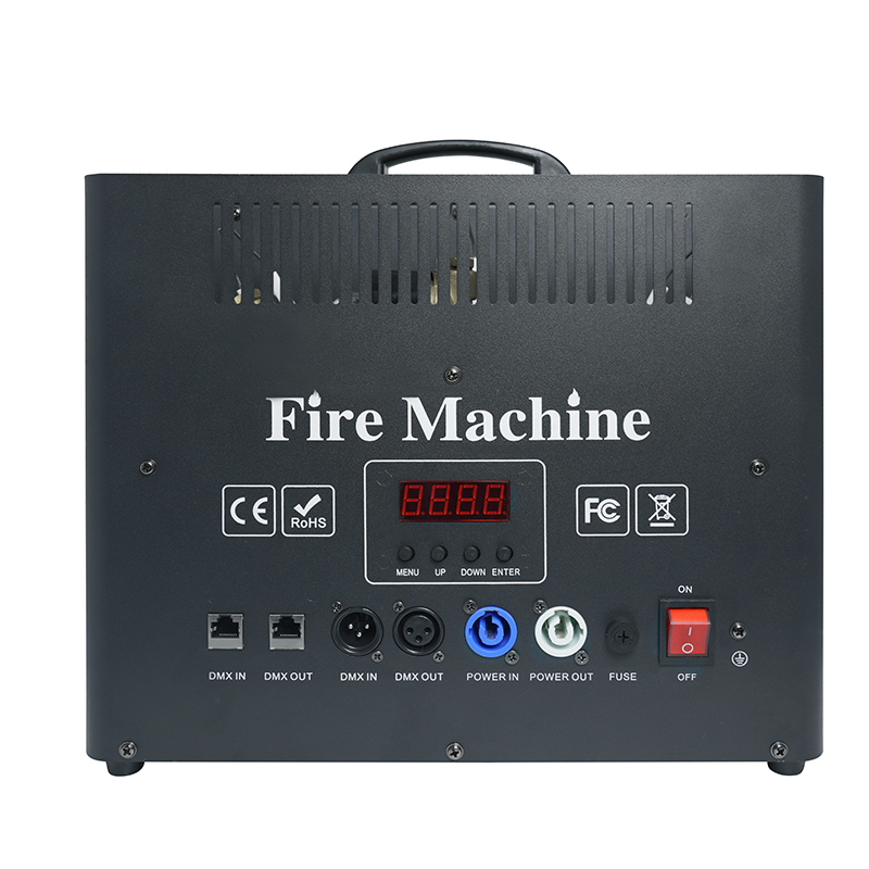 무대 결혼식 파티를 위한 전기 3 헤드 불꽃 기계 DMX 화재 기계 새로운 특수 효과 실제 화재 기계