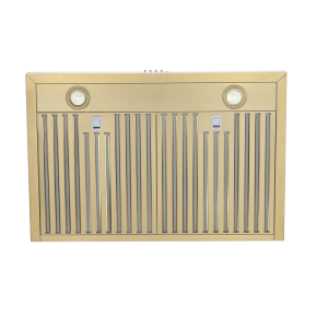 Luxury Satin Gold Range Hood Wall-mounted 30″ Oven Vent Hood Ductless
