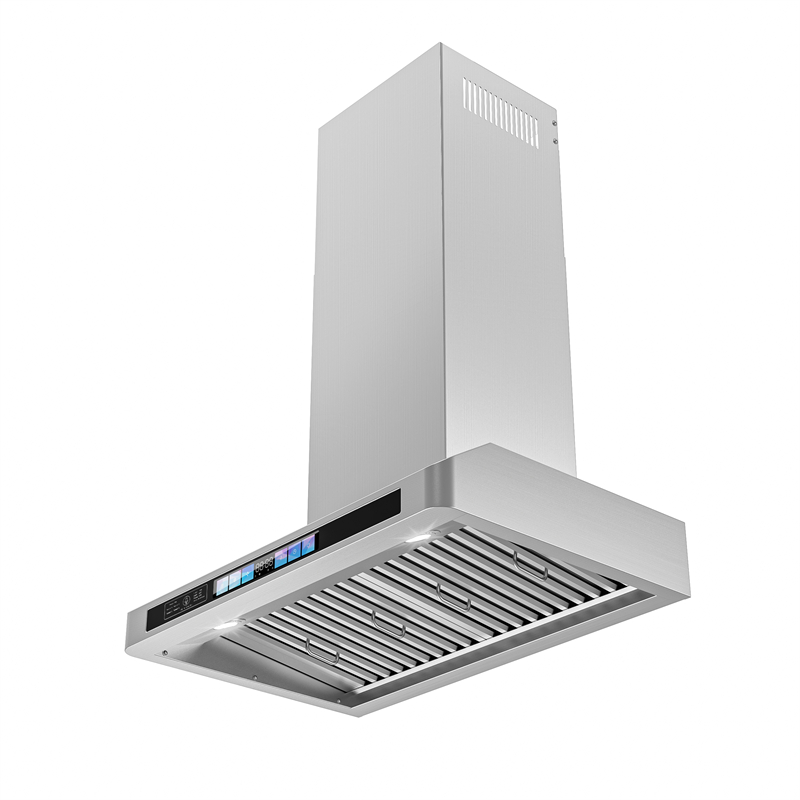 30-Inch Wall-Mount Chimney-Style Seamless Range Hood 36-Inch With 4-Speed Ventilation Fan, Stainless Steel
