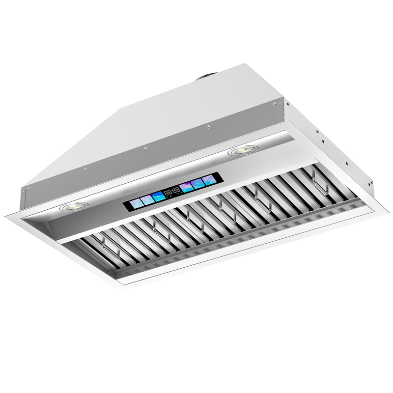 30 Inch Built-In Insert Range Hood 900 Cfm, Ducted/Ductless Convertible Stainless Steel Kitchen Vent Hood