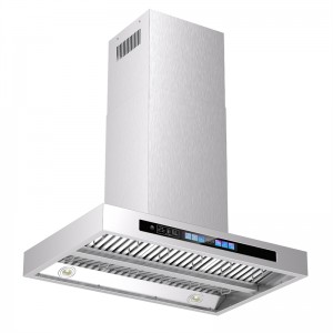 36-Inch T-Style Island Range Hood, Stainless Steel 900 Max Blower CFM, Ceiling Mounted Kitchen Exhaust Fan