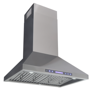 Black Wall Mounted Range Hood Kitchen Chimney With Charcoal Filter