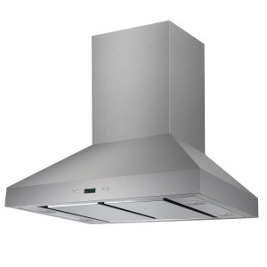 Wall-mounted Extractor Hood with Stainless Steel Baffle Plate Vent Hood