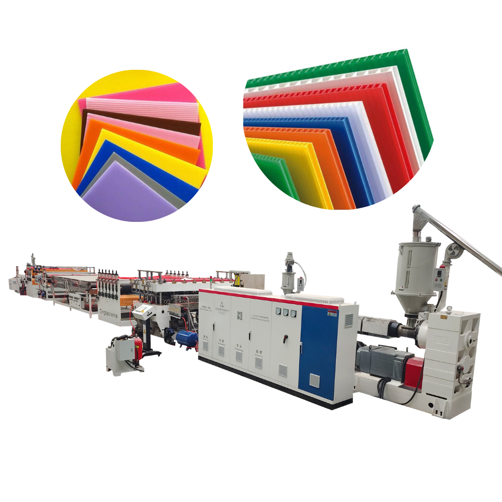 High Quality PP Hollow Sheet PP PC Corrugated Grid Board Extrusion Line PP PC Hollow Flute Plate Making Machine, PP Grid Board Extrusion Line PP Polypropylene Board Making Machine