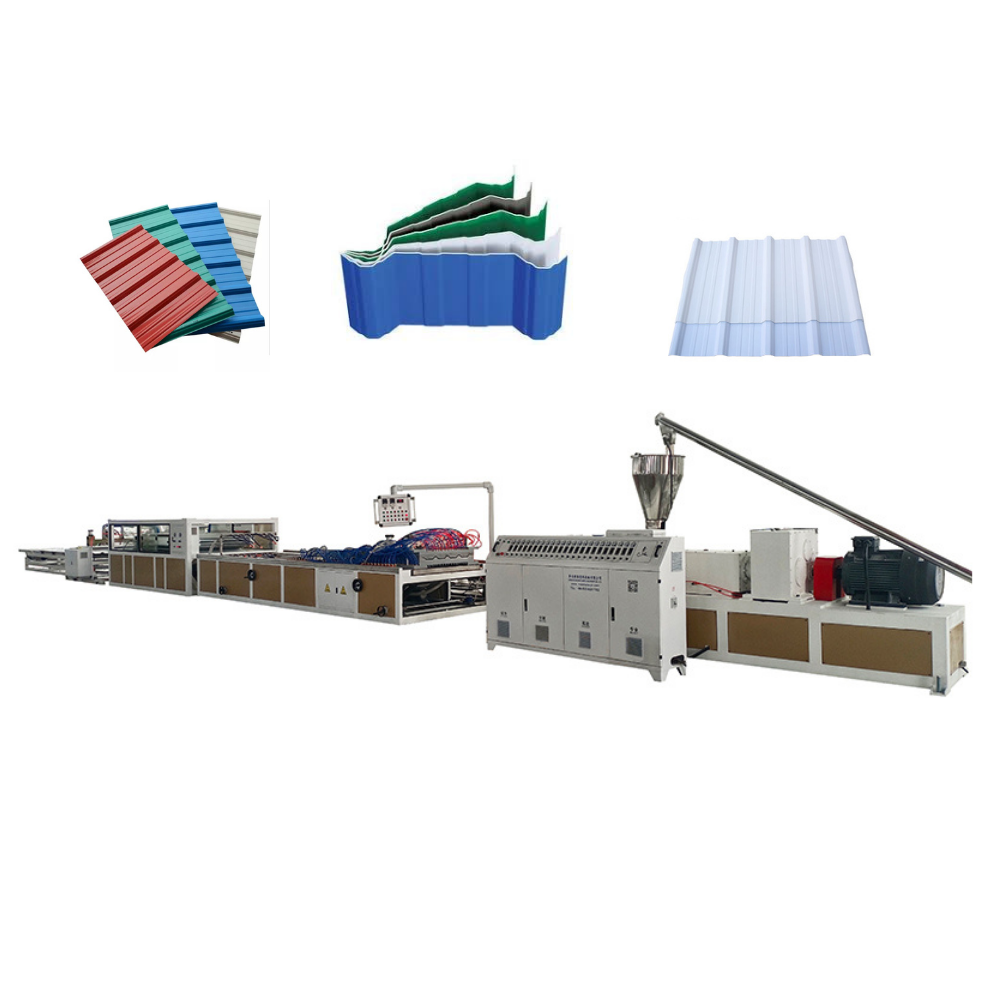 מקצועי סין ASA PVC פלסטיק גג חלול גיליון גלי אריחי שחול קו מזוגגות מכונת קירוי יריעות PVC קו ייצור קו ייצור
