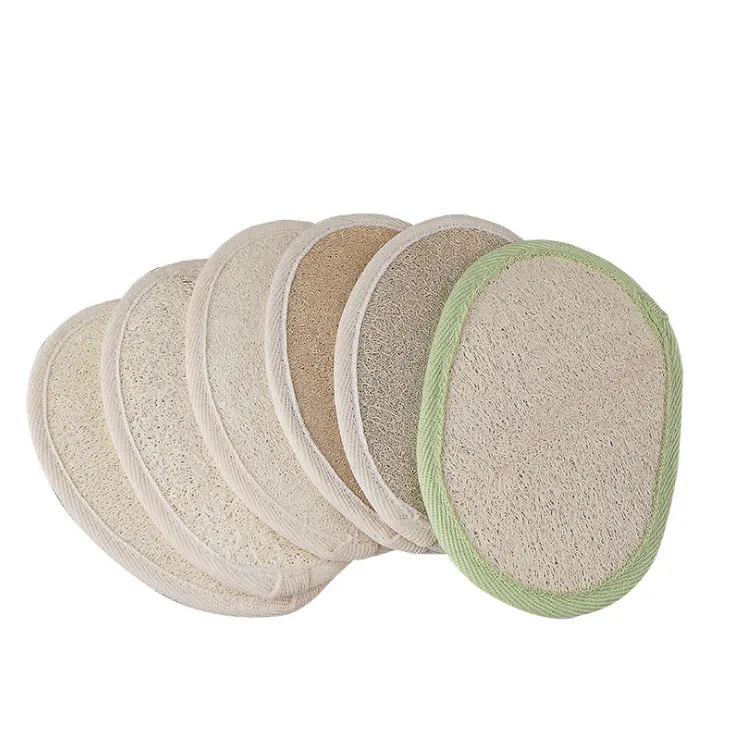 100% Natural Loofah Sponge Scrubber customized Exfoliating Bath Spa Loofah Pads
