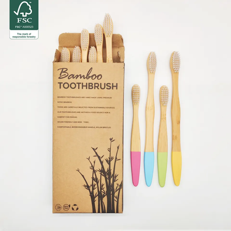 100% Biobased Natural Bamboo Toothbrush