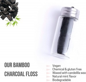 Biodegradable Eco-Friendly Zero waste Dental Floss With Glass Bottle