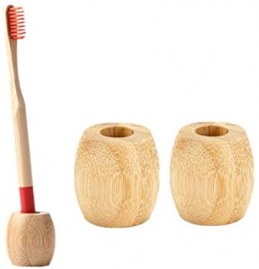 Environment Friendly Natural Bamboo Toothbrush Base Holder for Bathroom