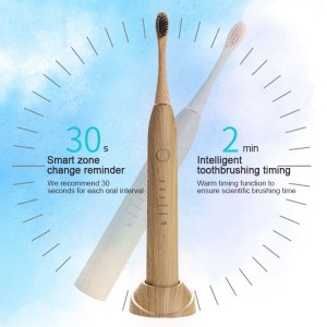 Manufacturer Supply Wireless Charging OEM Biodegradable Head Electric Bamboo Toothbrush