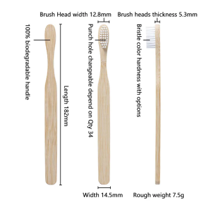 100 natural bamboo toothbrush