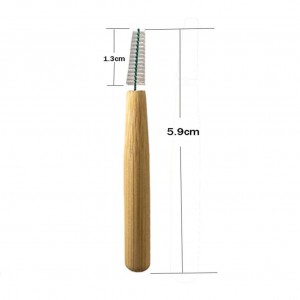 Organic Eco-Friendly Biodegradable Bamboo Interdental Brush With Soft Bristles For Deep Clean