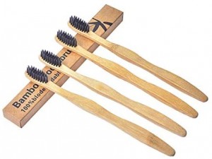 100% Natural Organic Bamboo Toothbrush with Soft-Bristles for Adults and Teenagers