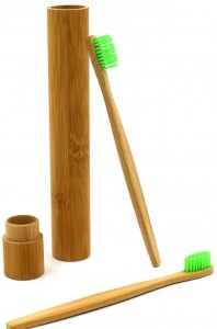 Personal Cleaning Tools Zero-Waste Bamboo Toothbrush Case For Travel Trip