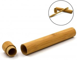 Personal Cleaning Tools Zero-Waste Bamboo Toothbrush Case For Travel Trip