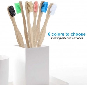 Eco-Friendly BPA Free Soft Bristles Oral Care Bamboo Handle Toothbrush For Adults