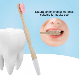 Biodegradable Natural Organic Bamboo Toothbrush with Soft-Bristles For Adults