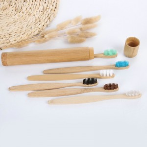 Zero-Waste Bamboo Toothbrush With Eco Travel Essentials Bamboo Toothbrush Case